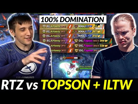 Arteezy Rule to win - Always focus Kill Topson first