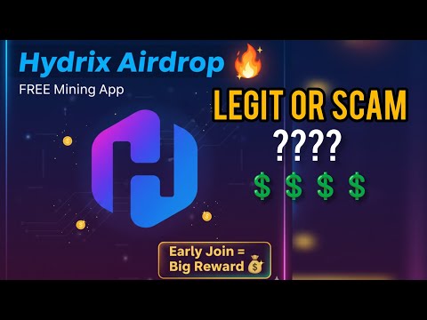 Hydrix Airdrop New Mining App | Early Join Free Mining | Hydrix App Legit or Scam ?