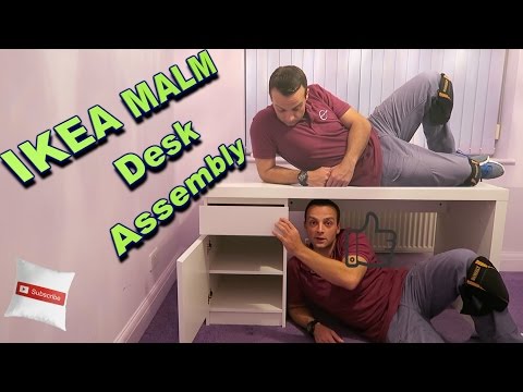Part of a video titled IKEA MALM DESK ASSEMBLY - YouTube