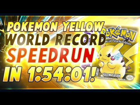Pokemon Yellow Speedrun in 1:54:01! (Previous World Record!)