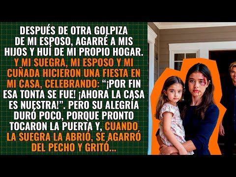 Después de que mi esposo me golpeó,escapé de casa con mis hijos.Mi suegra y mi marido ya celebraban…
