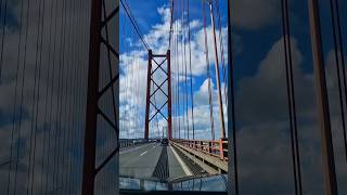 25 de Abril Bridge in Lisbon 🇵🇹 resembles the Golden Gate Bridge in SF 🌁 #travel #bridge #ytshorts