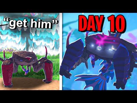 I Survived 10 DAYS as THE BIGGEST ALIEN CRAB in creatures of sonaria