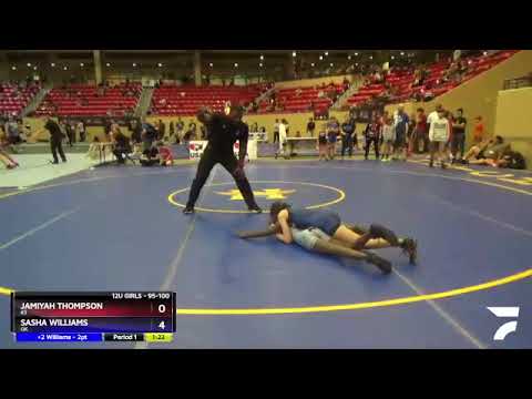 95-100 Lbs Round 2 - Jamiyah Thompson, KS Vs Sasha Williams, OK 9703