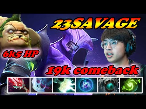 23Savage Faceless Void incredible comeback vs 6k5 HP Pudge | 7.34d Immortal Best Ranked Gameplay