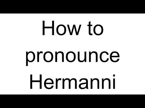 How to Pronounce Hermanni (Finnish)