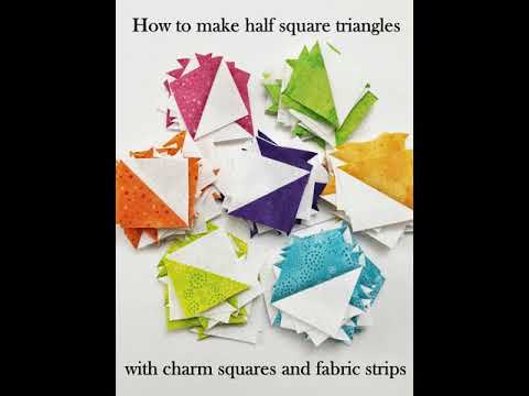 Half square triangle quilt blocks with the Zigzag Method