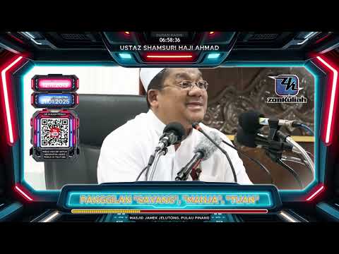TAZKIRAH : Panggilan Kasih Sayang (Islam Agama Istimewa) - Ustaz Shamsuri Ahmad