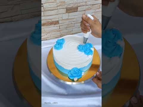 let's Decorate the Cake with us💙 #shortsvideo #shortsyoutube #trendingshorts #shortsfeed