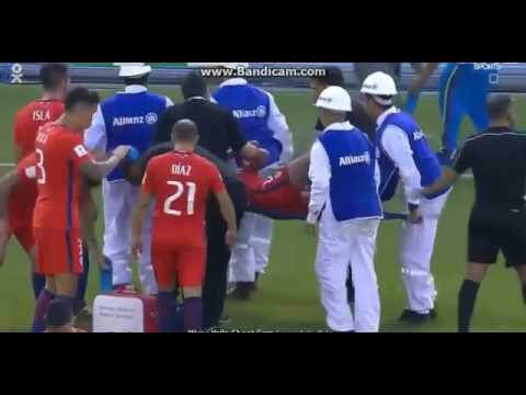 Horrible Injury Arturo Vidal vs Colombia - World Cup Qualification
