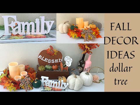 EASY FALL DECOR IDEAS WITH DOLLAR TREE ITEMS | Farmhouse cozy decor crafts for your home 2020.