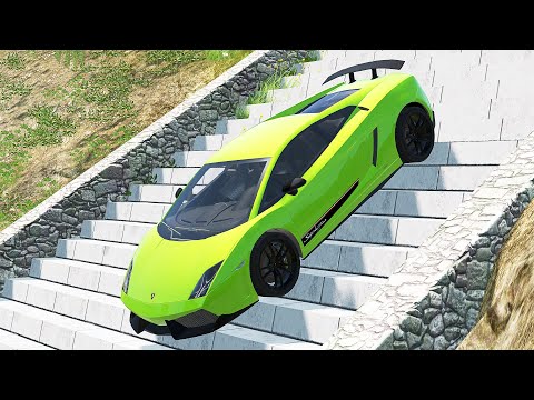 Mobil vs Stairs #3 - BeamNG Drive