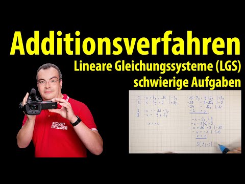 Addition methods - difficult exercises | linear systems of equations | Lehrerschmidt