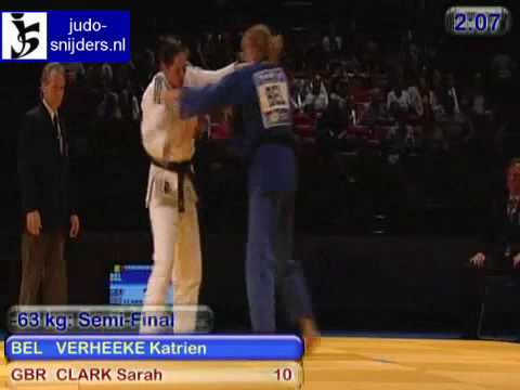 Judo 2009 Birmingham: Verheeke (BEL) - Clarck (GBR) [-63kg].