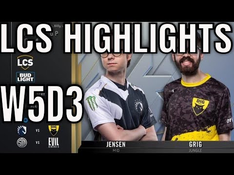 LCS Highlights ALL GAMES Week 5 Day 3 Spring 2020 - TL vs DIG, TSM vs EG