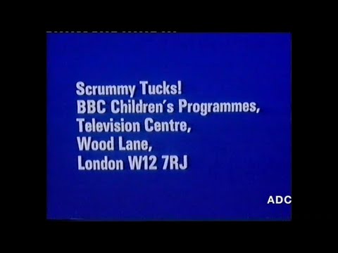 BBC2 end of Scrummy Tucks, announcer Peter Brook 28th March 1981