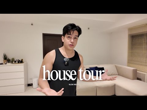 first vlog ever, house tour + condo clean up