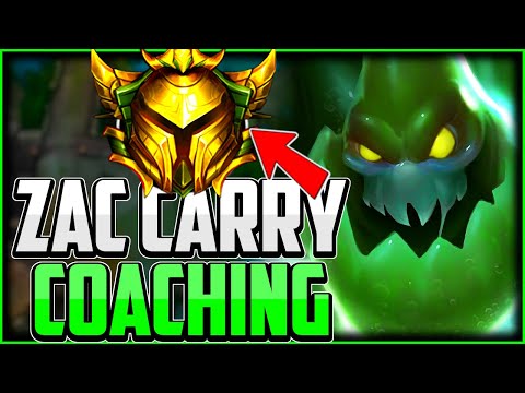 How to Carry LOW ELO with Zac Jungle Season 12 [GOLD ZAC COACHING] - KingStix | Challenger Coaching