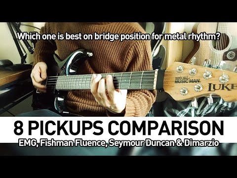 8 Pickups Comparison // Metal Rhythm // EMG, Fishman Fluence, Seymour Duncan & Dimarzio
