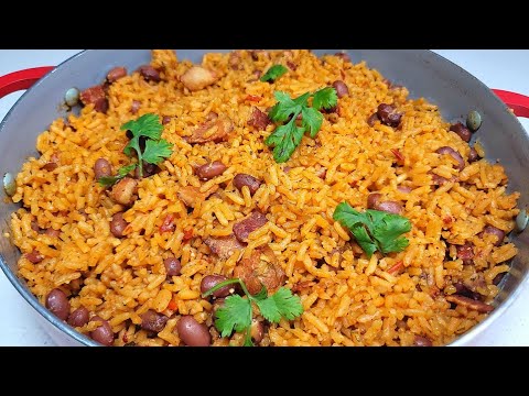 Puerto Rican style red beans & rice | full recipe step-by-step