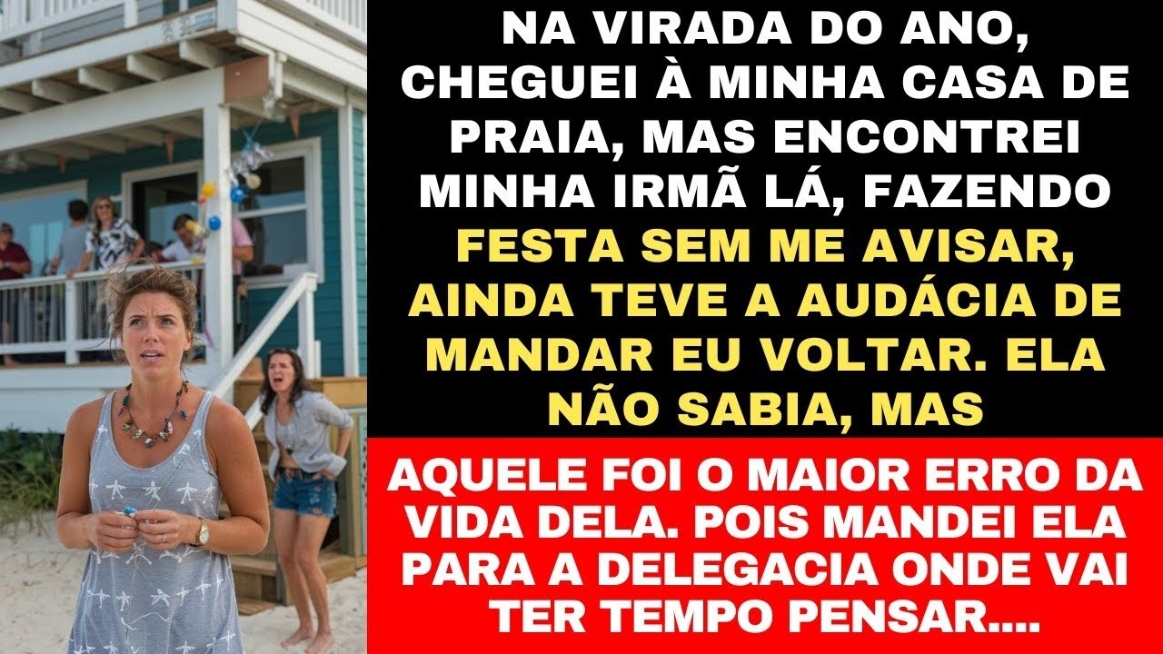 CHEGUEI NA MINHA CASA DE PRAIA NA VIRADA DE ANO E MINHA IRMÃ MANDOU EU VOLTAR.ELA VAI SE ARREPENDER!
