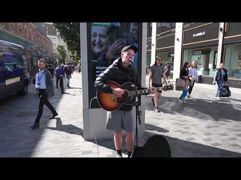 Sam Olyott  sings You'll Never Walk Alone by Gerry and the Pacemakers in Clayton Square Liverpool