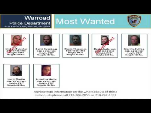 Warroad MN's Most Wanted Criminals