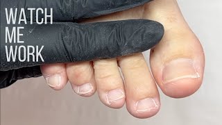 Simple, non problematic waterless pedicure