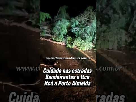Chuva com muito vento e granizo na zona rural de Andirá e Itambaracá Pr