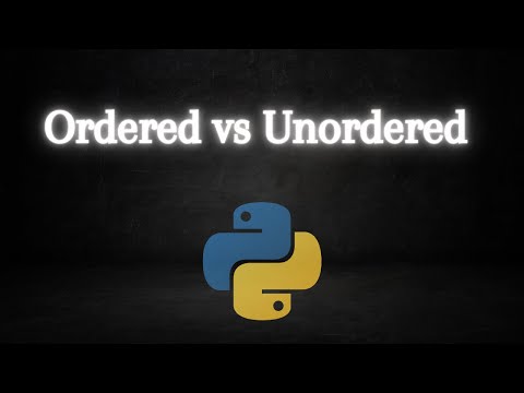 Ordered Vs Unordered Data Structures Python Basic Interview Question Data Science