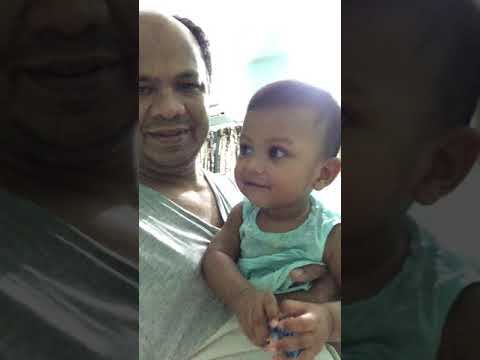 Ruhina is playing with daddy