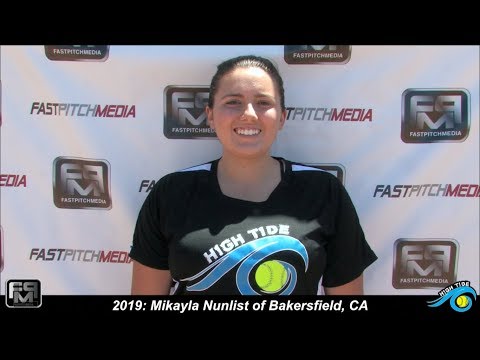 2019 Mikayla Nunlist Second Base Softball Skills Video - High Tide