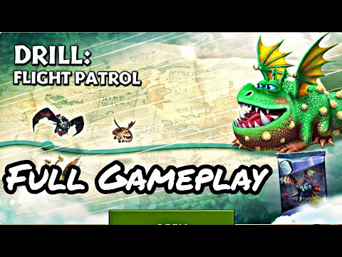 DRILL: FLIGHT PATROL FULL GAUNTLET GAMEPLAY - Dragons: Rise of Berk