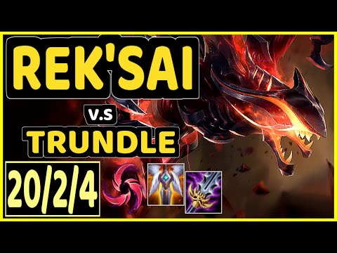 SHINI (REK'SAI) vs TRUNDLE - 20/2/4 KDA JUNGLE CHALLENGER GAMEPLAY - BR