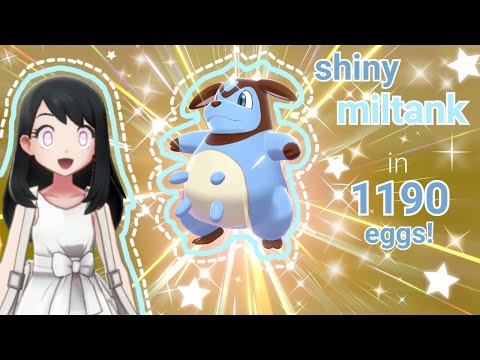 ♡ SHINY MILTANK - in 1190 eggs! (pokemon sword) ♡