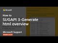 SUGAPI 3-Generate html overview - Microsoft Support: Help!