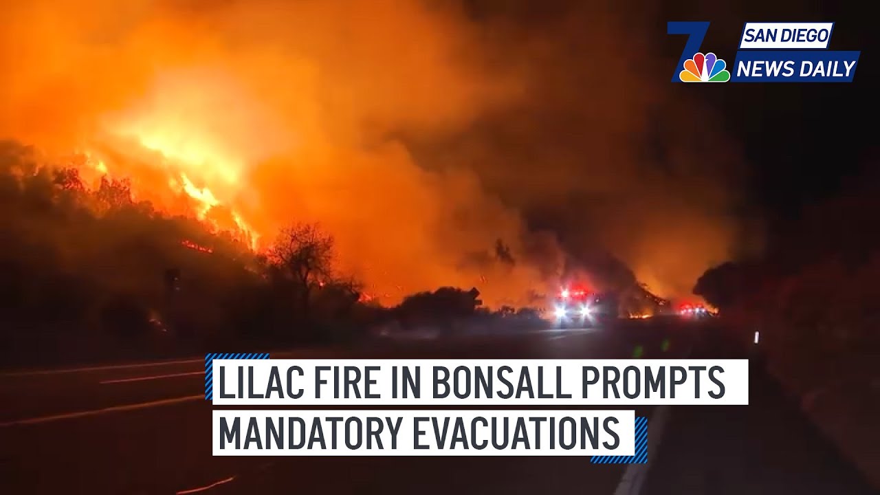 Tues. Jan. 21 | Lilac Fire in Bonsall prompts mandatory evacuations | NBC 7 San Diego