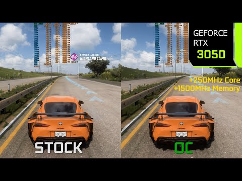 RTX 3050 Stock vs Overclocked (+250 Core +1500 Memory) - Test in 5 Games at 1080p | i7 10700F