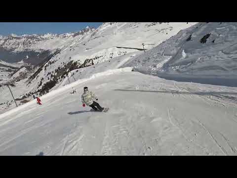 Snowboarding 2022 Obergurgl // Piste 1, 4 and 6. Hohe Mut Alm to Obergurgl