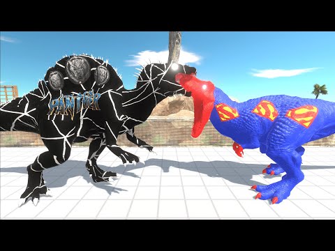 BLACK PANTHER SPINOSAURUS DEATH RUN - Animal Revolt Battle Simulator