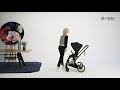 миниатюра 1 Видео о товаре Коляска прогулочная Cybex Priam III шасси Rose Gold, Deep Black (Черный)