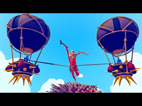 2 RURAL BALLOONS WITH HARPOONS & GOD SPEAR THROWER vs EVERY UNITS | TABS