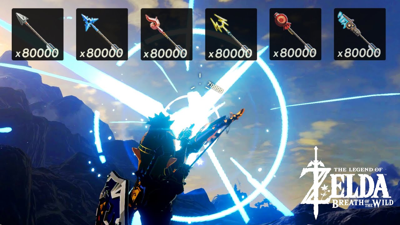 x80 000 Flèches de tout type grâce au Transfert d'Inventaire (Zelda Breath of the Wild)