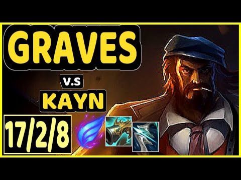 GRAVES vs KAYN - 17/2/8 KDA JUNGLE GAMEPLAY - EUW Ranked DIAMOND