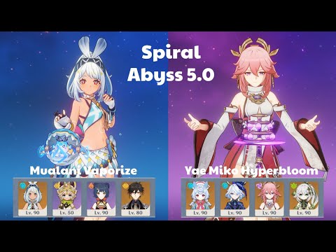 C0 Mualani Vaporize & C0 Yae Miko Hyperbloom | Spiral Abyss 5.0 | Genshin Impact