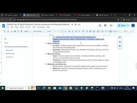 OWASP Top 10 2024 Proactive Controls Use Secure Architecture Patterns