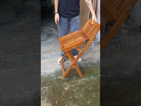 Teak wood foldable chair. Best for travelling #teak #wood #chair #folding #furniture #interiordesign