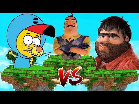 KRAL ŞAKİR ADASI VS HELLO NEIGHBOR ADASI VS RECEP İVEDİK ADASI 😱 - Minecraft