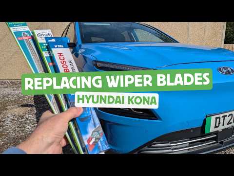 How to replace the wiper blades on a Hyundai Kona 2018-2023