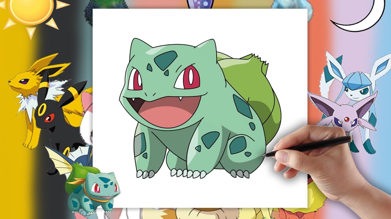 Bulbasaur - Jak narysować Pokemona Bulbasaura - Rysowanie dla dzieci krok po kroku